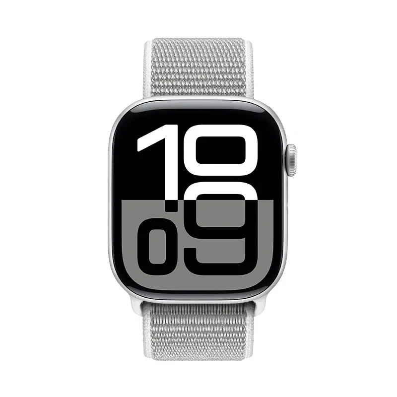 Crong Nylon Sport Loop voor Apple Watch 38/40/41/42 mm (zilvergrijs)