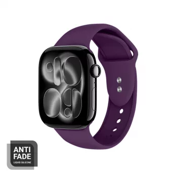 Crong Liquid Silicone Sport Band voor Apple Watch 44/45/46/49 mm - plum