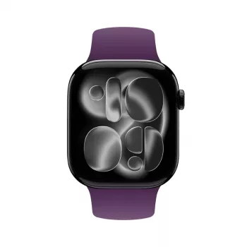 Crong Liquid Silicone Sport Band voor Apple Watch 44/45/46/49 mm - plum