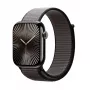 Crong Nylon Sport Loop voor Apple Watch 44/45/46/49 mm (Night Grey)