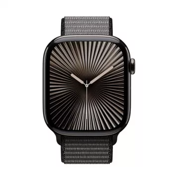 Crong Nylon Sport Loop voor Apple Watch 44/45/46/49 mm (Night Grey)