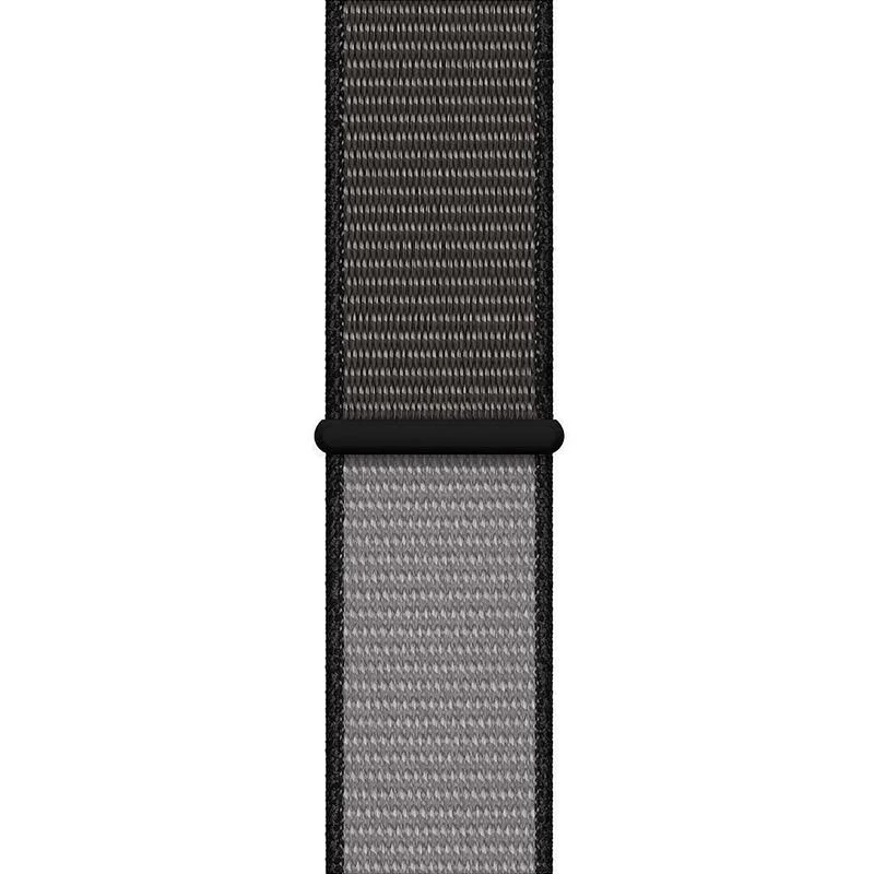 Crong Nylon Sport Loop voor Apple Watch 44/45/46/49 mm (Night Grey)