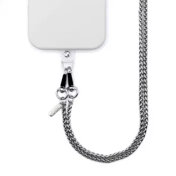 Crong Phone Crossbody Lanyard met zilveren ketting - universele smartphoneband