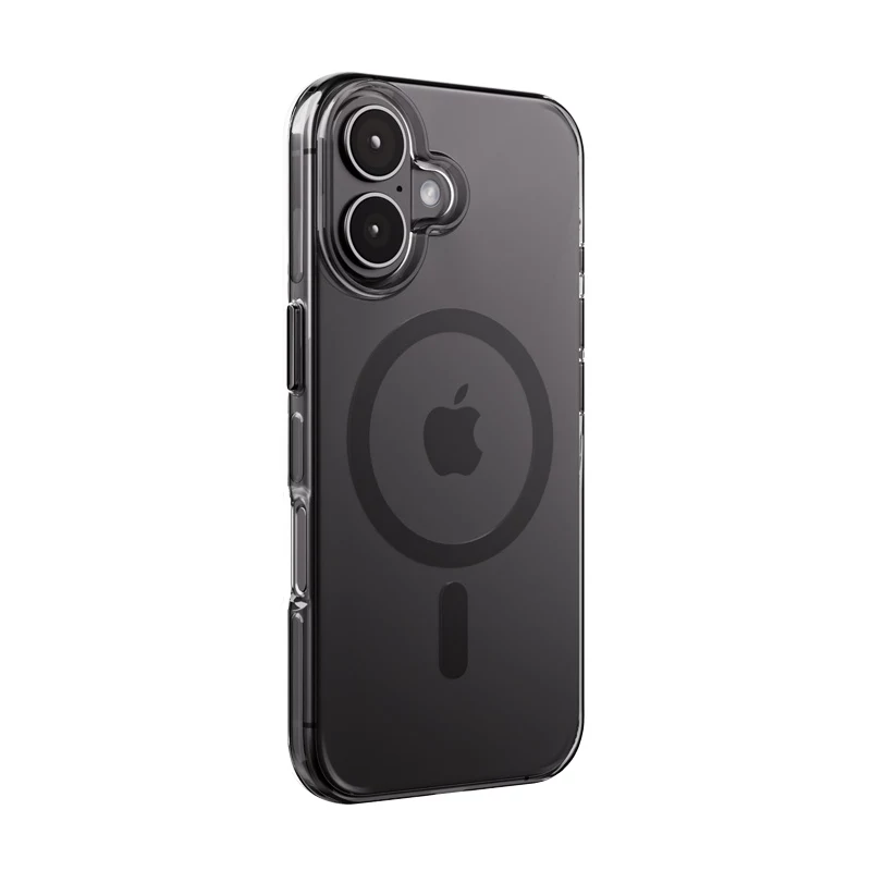 Crong Clear MAG Pro Case voor Apple iPhone 16, MagSafe, zwart