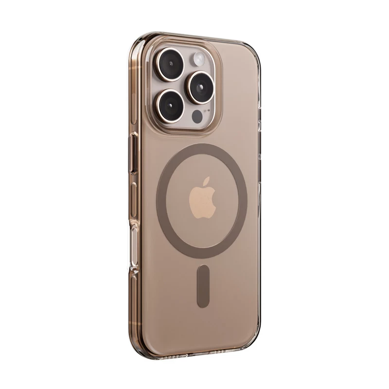 Crong Clear MAG Pro Case voor iPhone 16 Pro MagSafe (woestijn)
