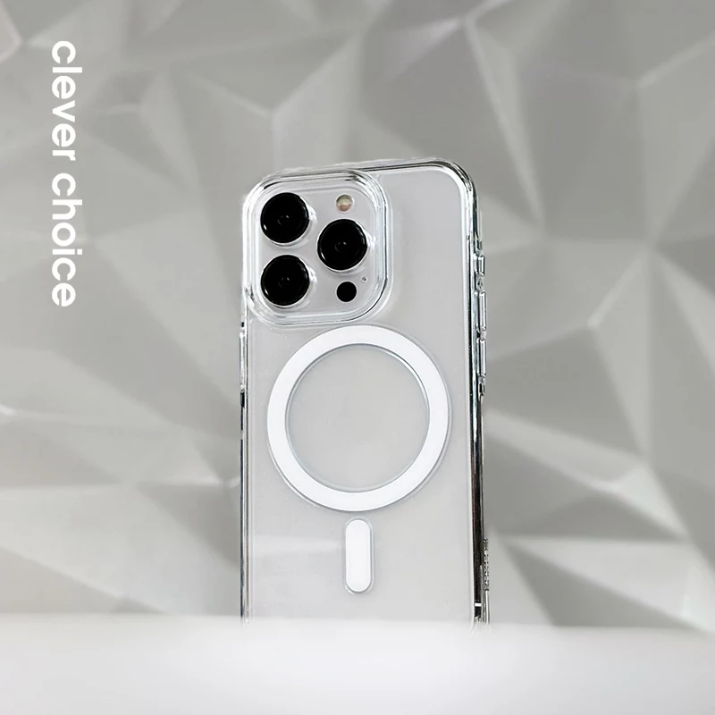 Crong Clear MAG Pro Case voor iPhone 16 Pro Max met MagSafe (transparant)