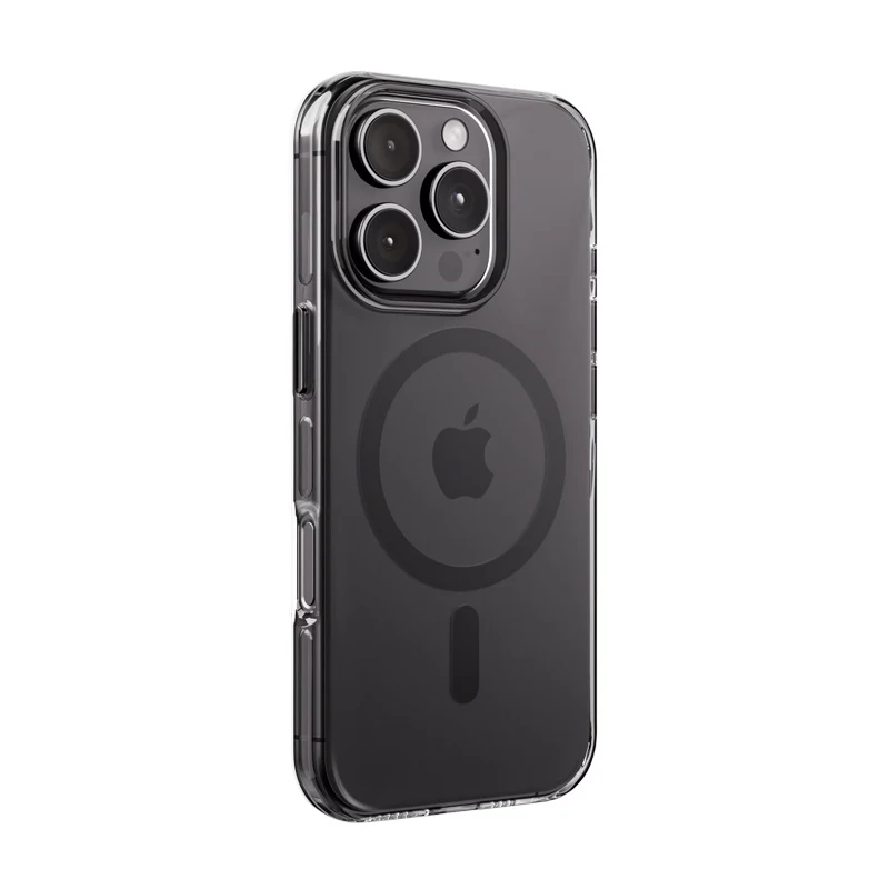 Crong Clear MAG Pro Case voor iPhone 16 Pro Max, MagSafe, zwarte rand