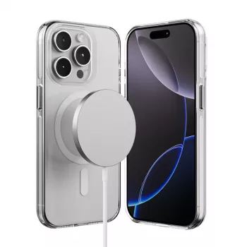 Crong Clear MAG Pro Case voor Apple iPhone 15 Pro met MagSafe (transparant)