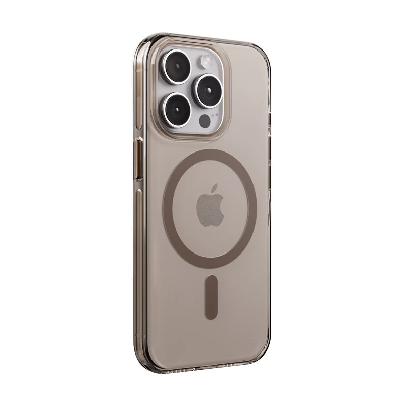 Crong Clear MAG Pro Case voor iPhone 15 Pro met MagSafe (woestijnkleur)