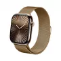 Crong Milano Steel RVS mesh-band voor Apple Watch 44/45/46/49 mm - roségoud