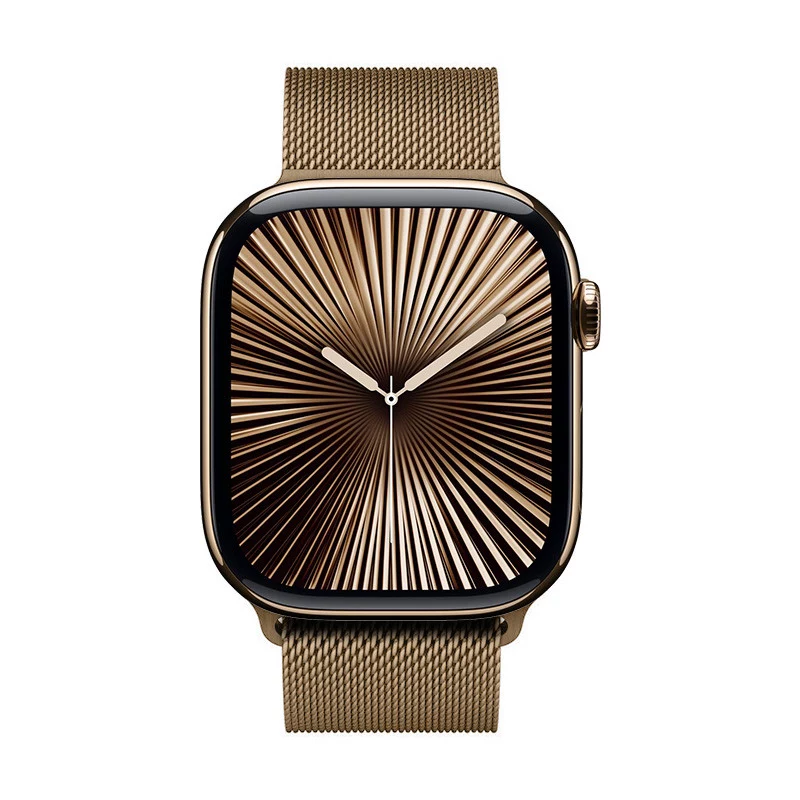 Crong Milano Steel RVS mesh-band voor Apple Watch 44/45/46/49 mm - roségoud