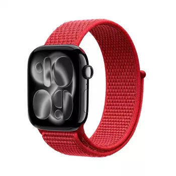 Crong Nylon Sport Loop voor Apple Watch 38/40/41/42 mm rood