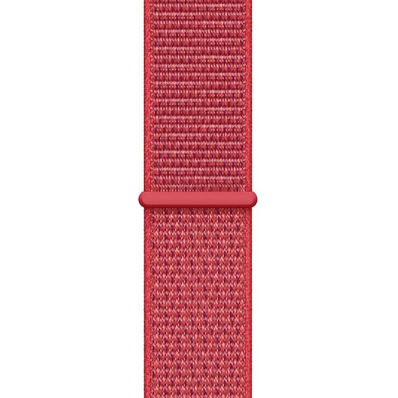 Crong Nylon Sport Loop voor Apple Watch 38/40/41/42 mm rood