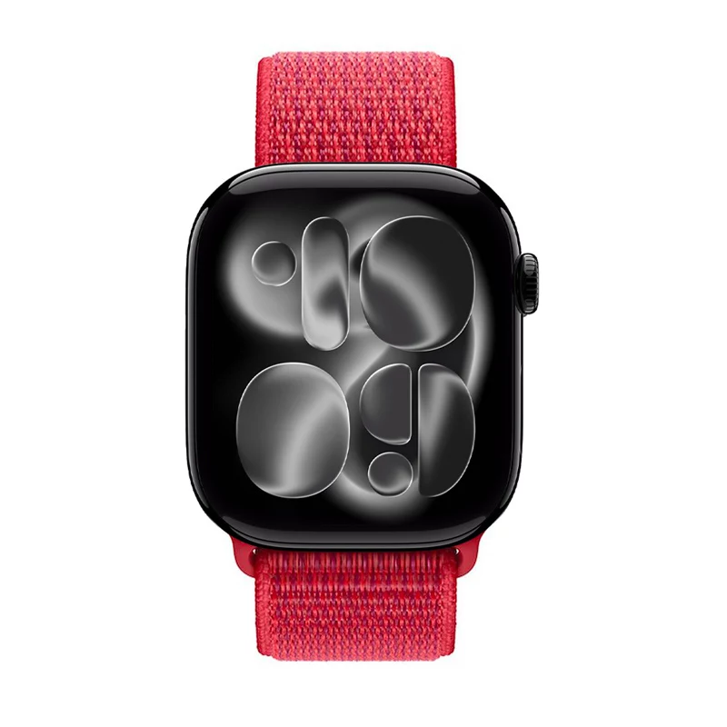 Crong Nylon Sport Loop voor Apple Watch 38/40/41/42 mm rood