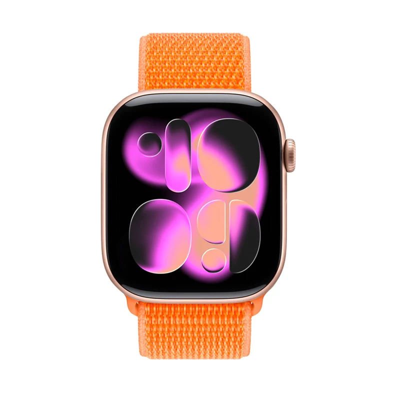Crong Nylon Sport Loop voor Apple Watch 38/40/41/42 mm oranje