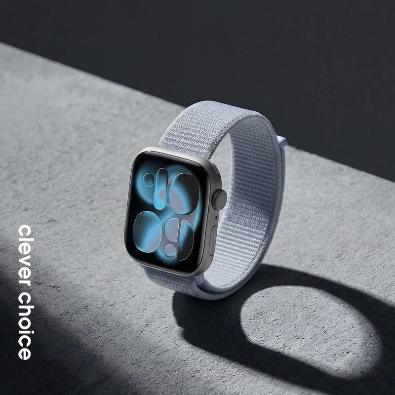 Crong Nylon band voor Apple Watch 38/40/41/42 mm blauw