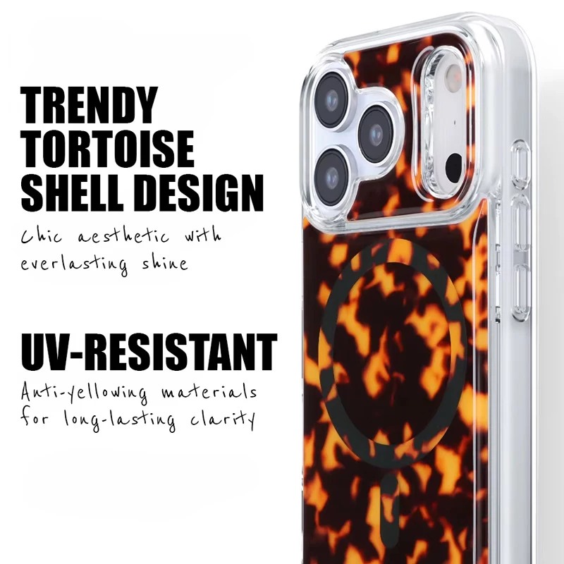 Crong Deluxe MAG Cover - hoesje voor iPhone 17 Pro Max MagSafe (schildpad)