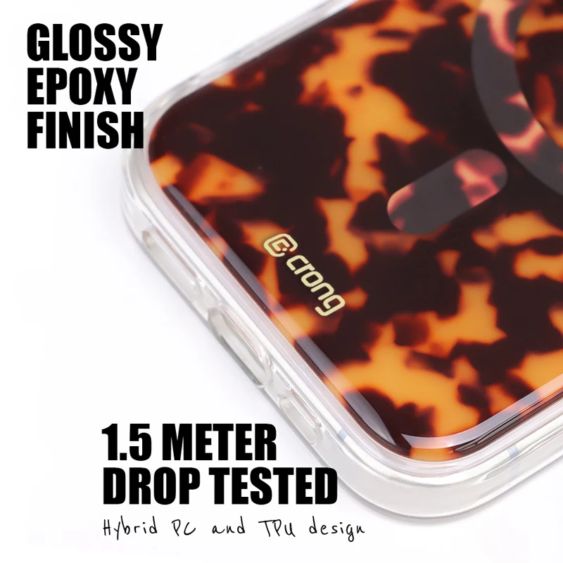 Crong Deluxe MAG Cover - hoesje voor iPhone 17 Pro Max MagSafe (schildpad)