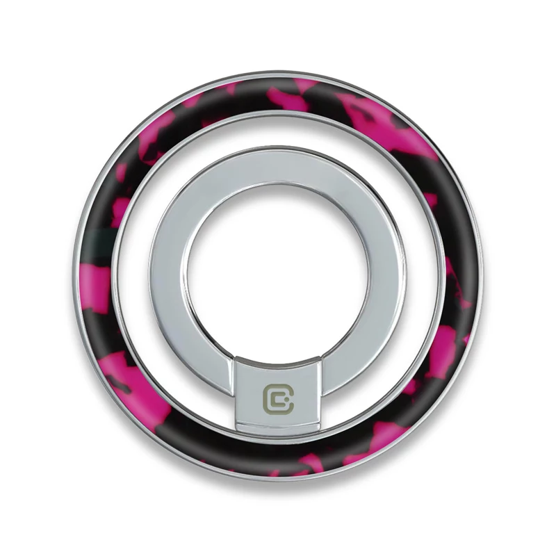 Crong Deluxe RING Holder - magnetische telefoonringhouder MagSafe (Pink Tortoise)