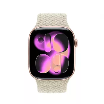 Crong Wave Band gevlochten nylon band voor Apple Watch 38/40/41/42 mm (beige)