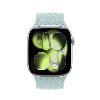 Crong Wave Band gevlochten stoffen band voor Apple Watch 38/40/41/42 mm (mint)