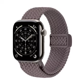 Crong Wave Band - gevlochten band voor Apple Watch 44/45/46/49 mm (bruin)