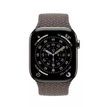 Crong Wave Band - gevlochten band voor Apple Watch 44/45/46/49 mm (bruin)