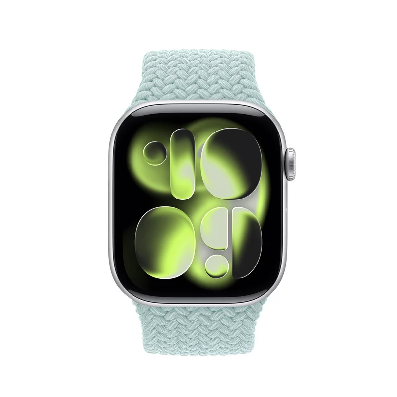 Crong Wave Band Braided Solo Loop voor Apple Watch 44/45/46/49 mm (mint)
