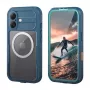 Crong Seal Cover IP68 waterdichte hoes voor Apple iPhone 17 - marineblauw