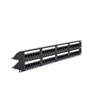 RACKTEL RL-PP4885E 48-poorts Cat.5e UTP patchpaneel 2U 19-inch zwart