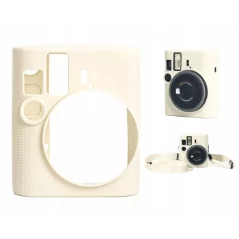LOVEINSTANT siliconen beschermhoes voor Fujifilm Instax Mini 41 - wit/beige