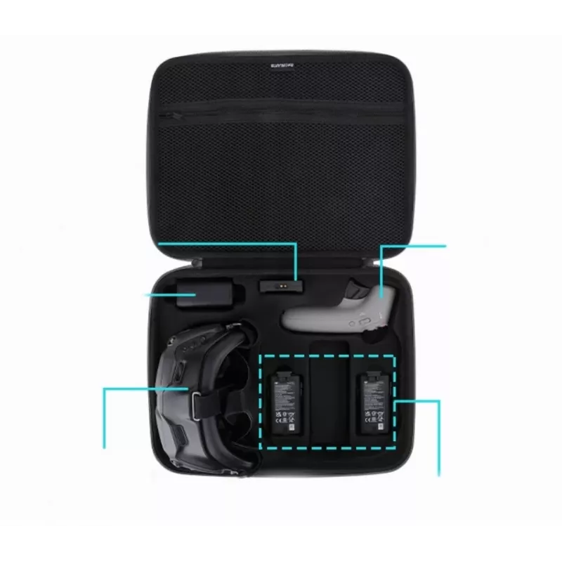 SUNNYLIFE harde koffer voor DJI Avata, Goggles V2 en controller - zwart