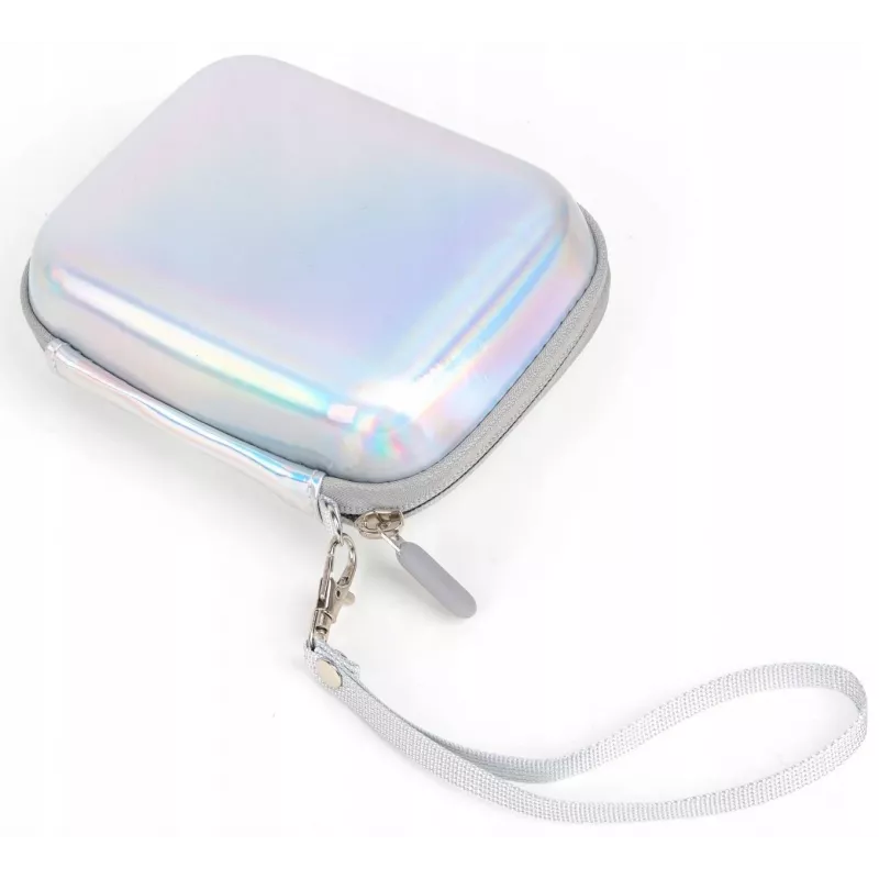 LOVEINSTANT Sparkle Silver PU-lederen case voor Fujifilm Instax Mini Evo / Mini Liplay / Mini Link