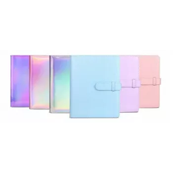 LOVEINSTANT fotoalbum 256 foto's voor Fujifilm Instax Mini 40 12 11 9 8 7 Evo Liplay Link / zilver glitter