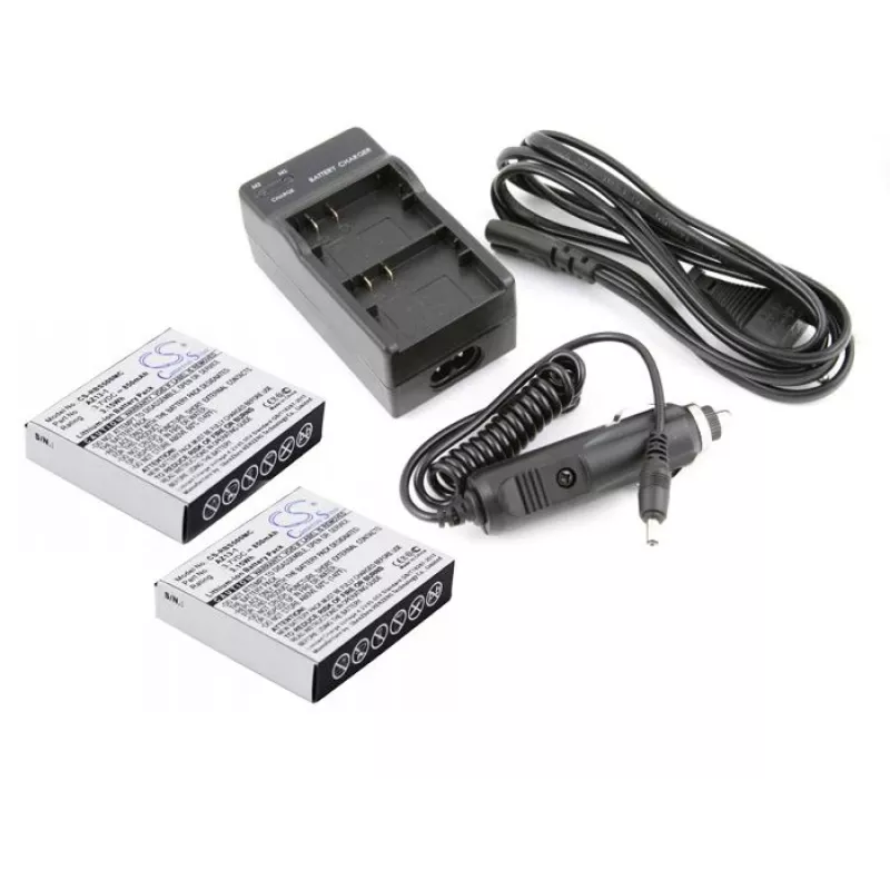 CAMERON SINO oplader + 2x AZ13-1 accu-kit voor Xiaomi Yi actioncamera