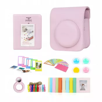 LOVEINSTANT 8-in-1 accessoireset voor Fujifilm Instax Mini 12 - roze
