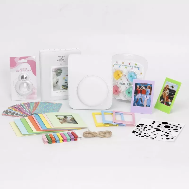 LOVEINSTANT 8-in-1 accessoireset voor Fujifilm Instax Mini 12 - wit