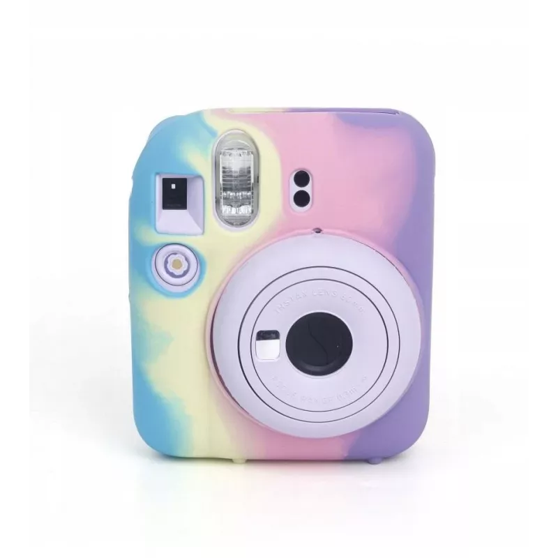 LOVEINSTANT siliconen hoesje voor Fujifilm Instax Mini 12 - regenboog