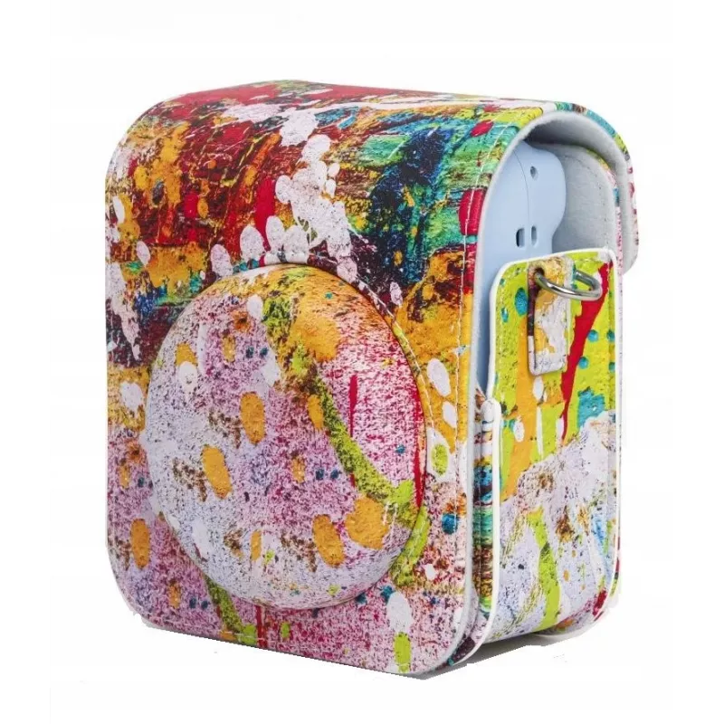 LOVEINSTANT hoesje etui voor Fujifilm Instax Mini 12, Colorful Spots