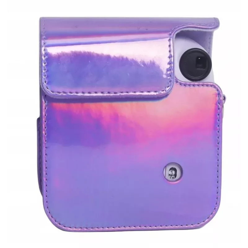 LOVEINSTANT hoesje etui voor Fujifilm Instax Mini 12 - lila glitter