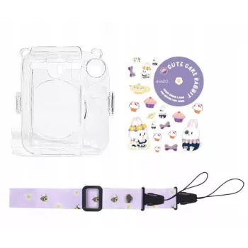 LOVEINSTANT Case voor Fujifilm Instax Mini 12 - Sweet Rabbit design met stickers
