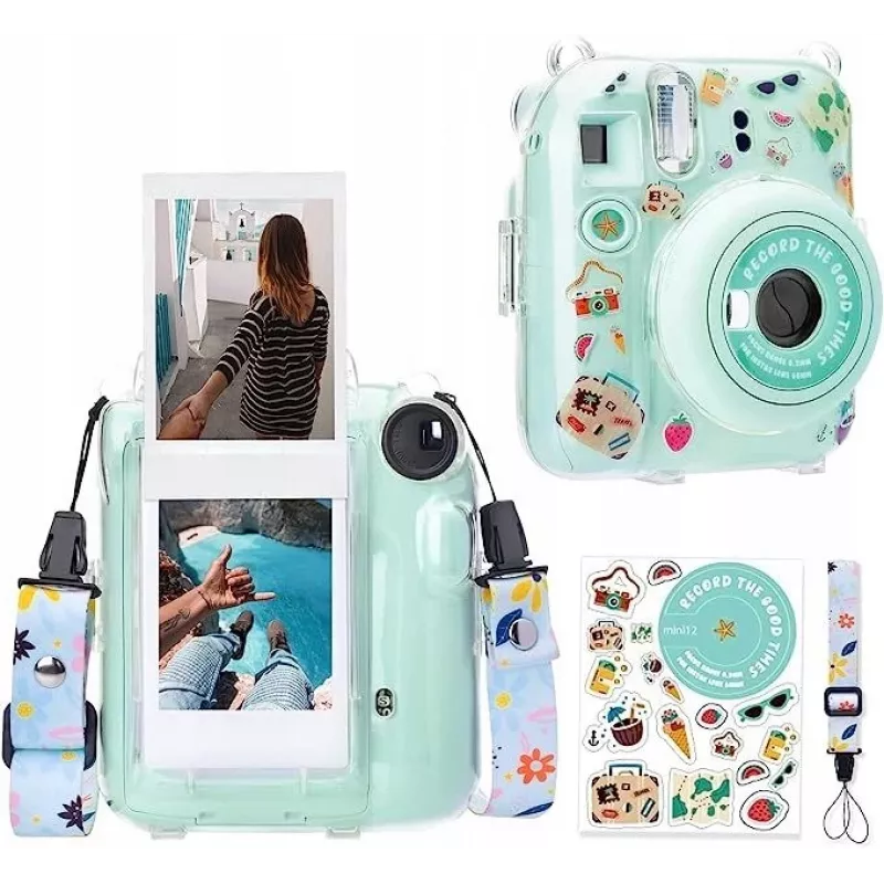 LOVEINSTANT Case voor Fujifilm Instax Mini 12 met stickers / Holiday Time