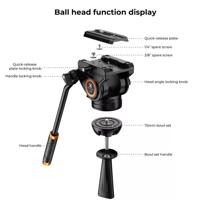 KF Professional videostatief met fluid-kop KF09.121