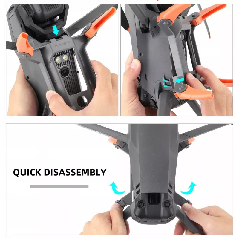 SUNNYLIFE landingsgestel-verlengers voor DJI Mavic 3 Pro - grijs (4-pack)