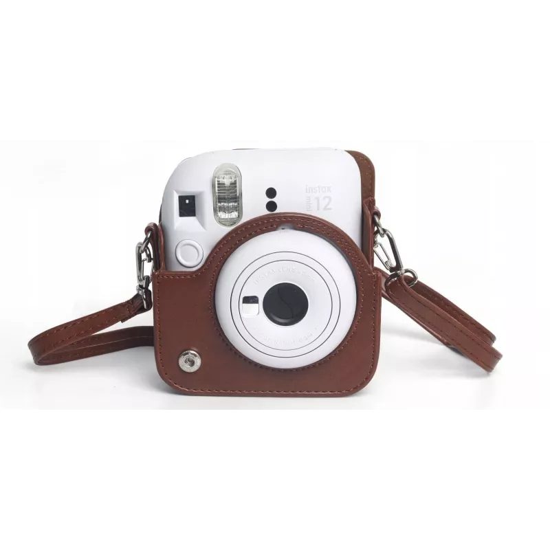 LOVEINSTANT beschermhoes schoudertas voor Fujifilm Instax Mini 12 - bruin