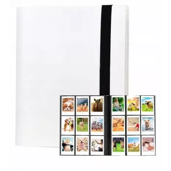 LOVEINSTANT fotoalbum voor 360 foto's compatibel met Fujifilm Instax Mini / Xiaomi / Polaroid / Canon / HP / Kodak, wit