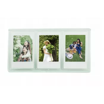 LOVEINSTANT fotolijst voor 3 foto's voor Zink / Fuji Instax Mini camera's - groen