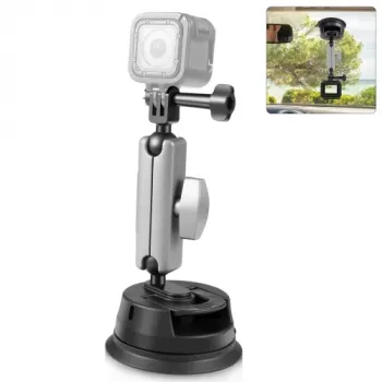 PULUZ zuignaphouder voor camera, smartphone, 1/4 inch schroefdraad, zwart