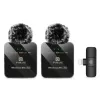 PULUZ PU647B 2x draadloze lavalier-microfoon voor iPhone Lightning
