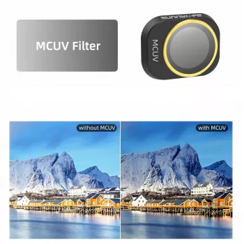 SUNNYLIFE UV MC ultravioletfilter voor DJI Mini 4 Pro drone + beschermhoes